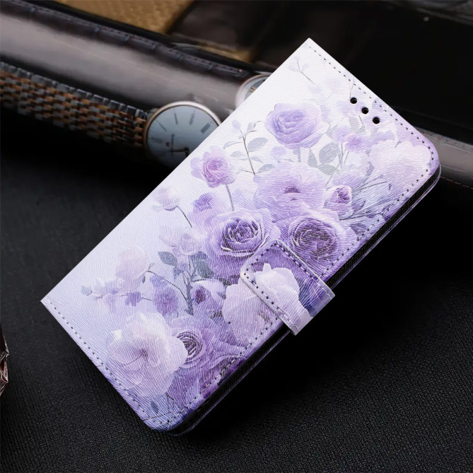 Housse Samsung Galaxy A37 Purple Rose avec Dragonne