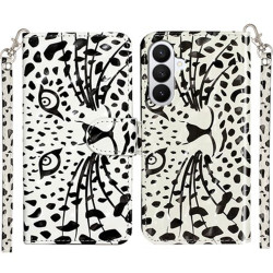 Housse Samsung Galaxy A37 Leopard Head avec Dragonne