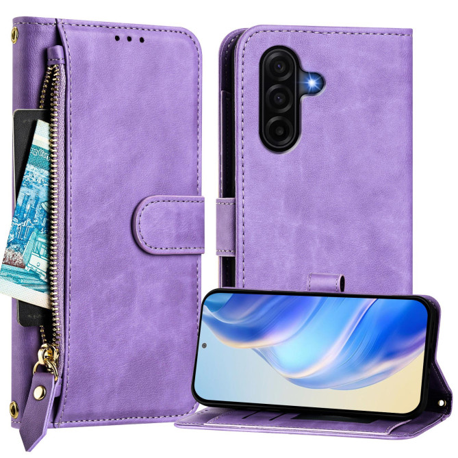 Housse Samsung Galaxy A37 Simili Cuir Fermeture Éclair RAIA