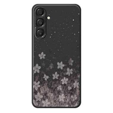 Coque Samsung Galaxy A37 Fleurs Noir