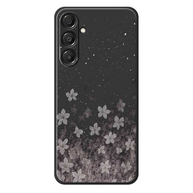 Coque Samsung Galaxy A37 Fleurs Noir