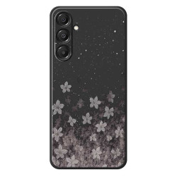 Coque Samsung Galaxy A37 Fleurs Noir