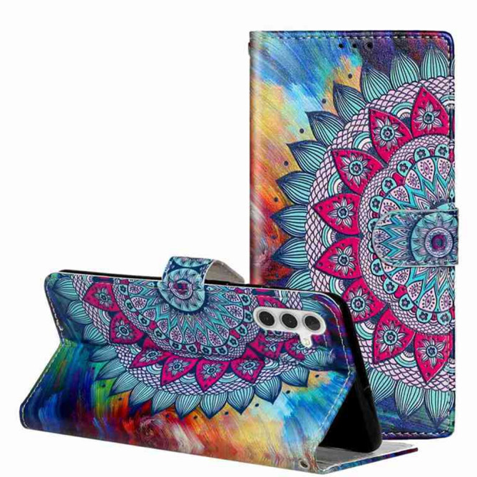 Housse Samsung Galaxy A37 Mandala Floral avec Dragonne ALBA