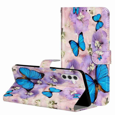 Housse Samsung Galaxy A37 Fleur Violette avec Dragonne