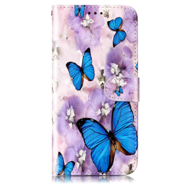 Housse Samsung Galaxy A37 Fleur Violette avec Dragonne