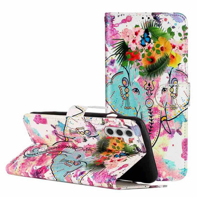 Housse Samsung Galaxy A37 Flower Elephant avec Dragonne