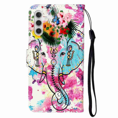 Housse Samsung Galaxy A37 Flower Elephant avec Dragonne