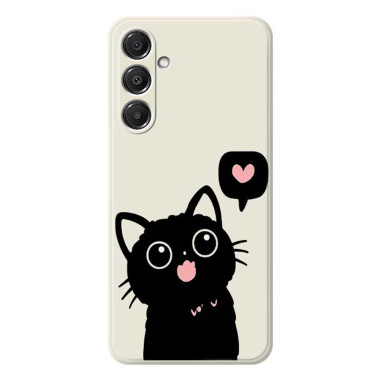Coque Samsung Galaxy A37 Chat Noir Beige