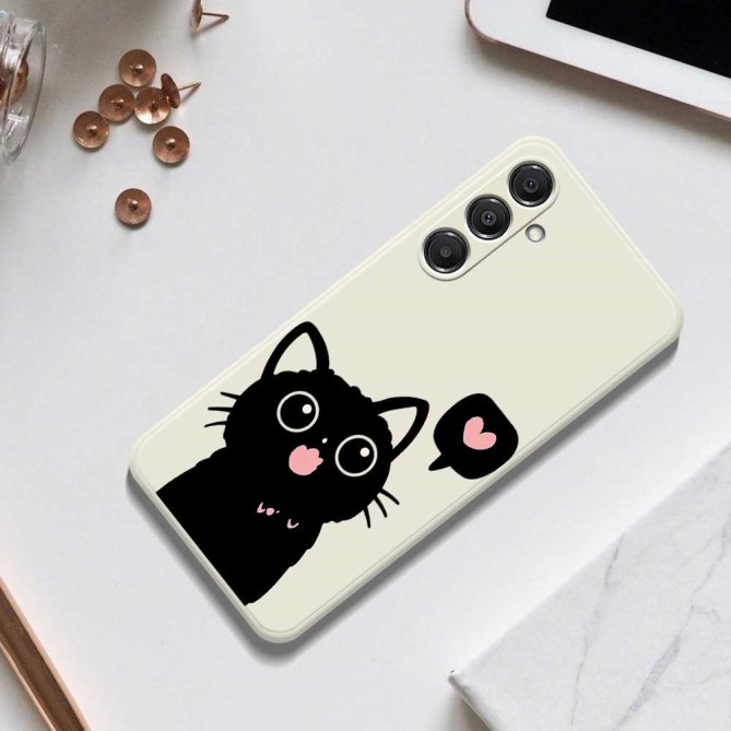 Coque Samsung Galaxy A37 Chat Noir Beige