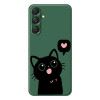 Coque Samsung Galaxy A37 Chat Noir Vert