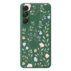Coque Samsung Galaxy A37 Fleurs Rose Bleu Vert