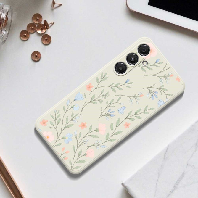 Coque Samsung Galaxy A37 Fleurs Rose Bleu Vert