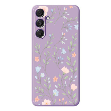 Coque Samsung Galaxy A37 Fleurs Rose Bleu Violet