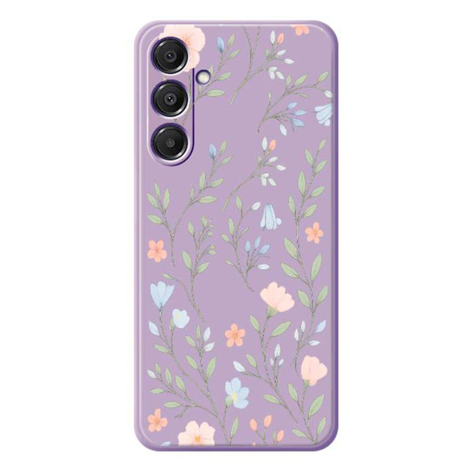 Coque Samsung Galaxy A37 Fleurs Rose Bleu Violet