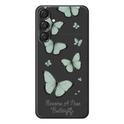 Coque Samsung Galaxy A37 Papillon Noir