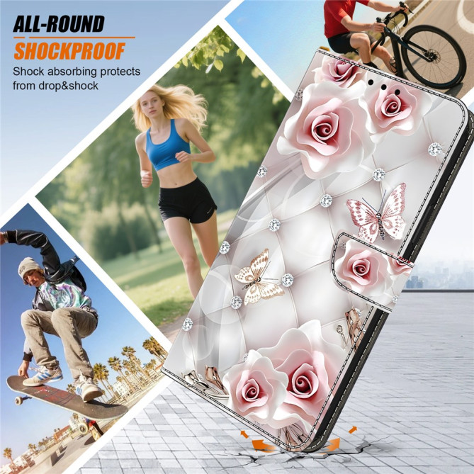 Housse Samsung Galaxy A37 Papillon Rose avec Support ALBA