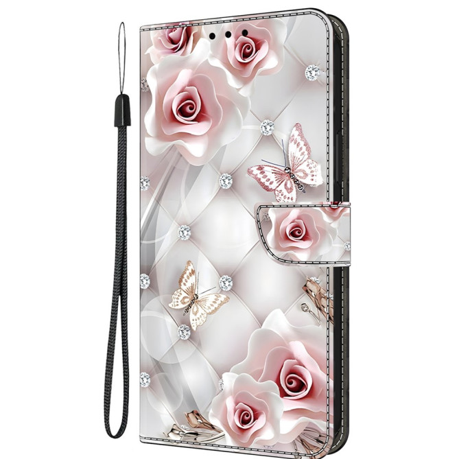 Housse Samsung Galaxy A37 Papillon Rose avec Support ALBA