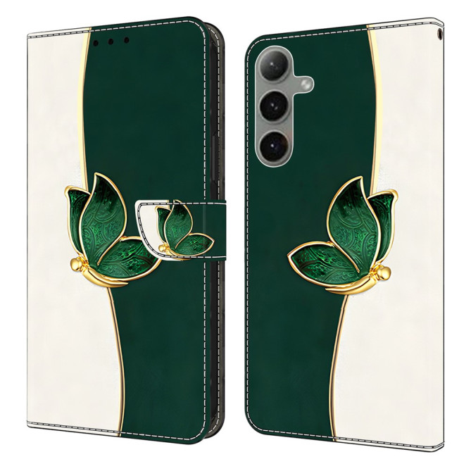 Housse Samsung Galaxy A37 Papillon Vert avec Support