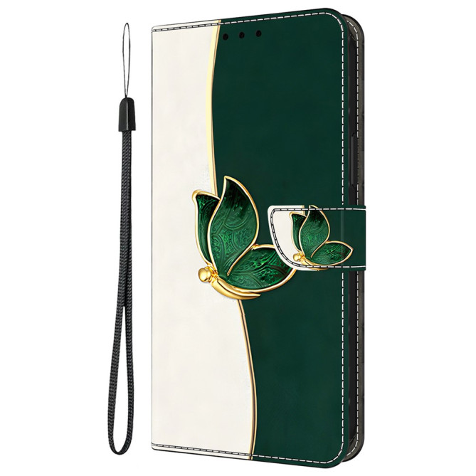 Housse Samsung Galaxy A37 Papillon Vert avec Support