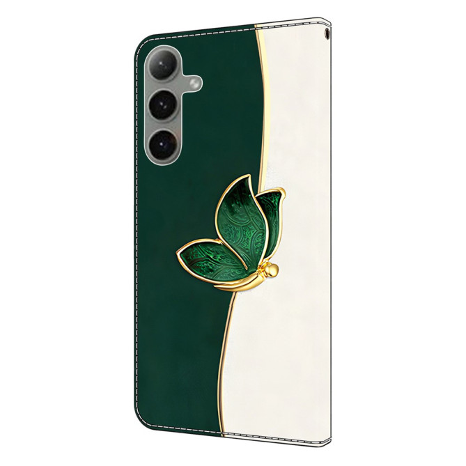 Housse Samsung Galaxy A37 Papillon Vert avec Support