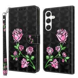 Coque Samsung Galaxy A37 Fleur Rose avec Support
