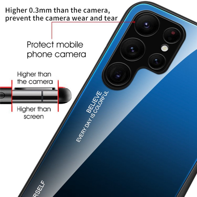 Coque Samsung Galaxy A37 Purple  /  Blue Verre Trempé