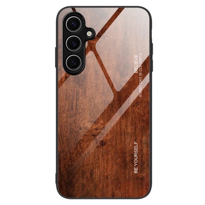 Coque Samsung Galaxy A37 Effet Bois Verre Trempé