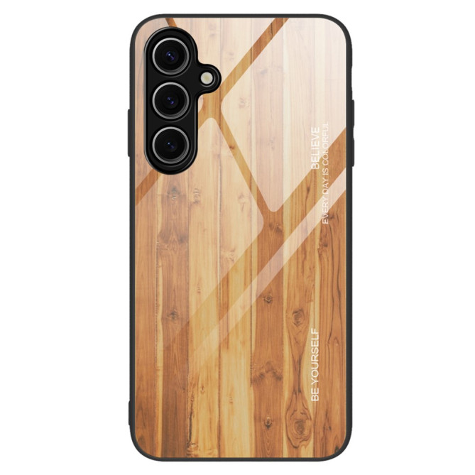 Coque Samsung Galaxy A37 Effet Bois Verre Trempé