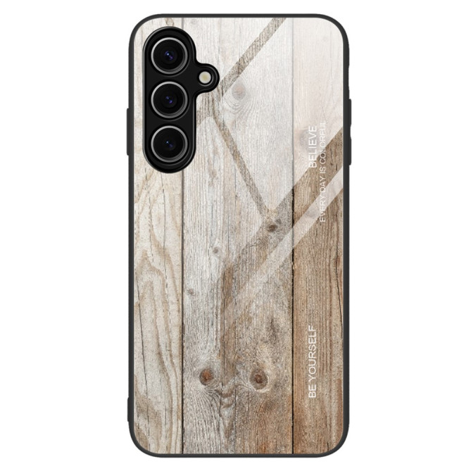 Coque Samsung Galaxy A37 Effet Bois Verre Trempé