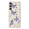 Coque Samsung Galaxy A37 Papillons Violets Beige