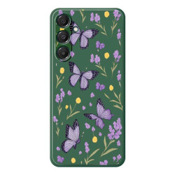 Coque Samsung Galaxy A37 Papillons Violets Vert