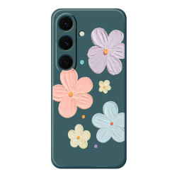 Coque Samsung Galaxy A37 Fleurs Colorées Vert