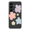 Coque Samsung Galaxy A37 Fleurs Colorées Noir