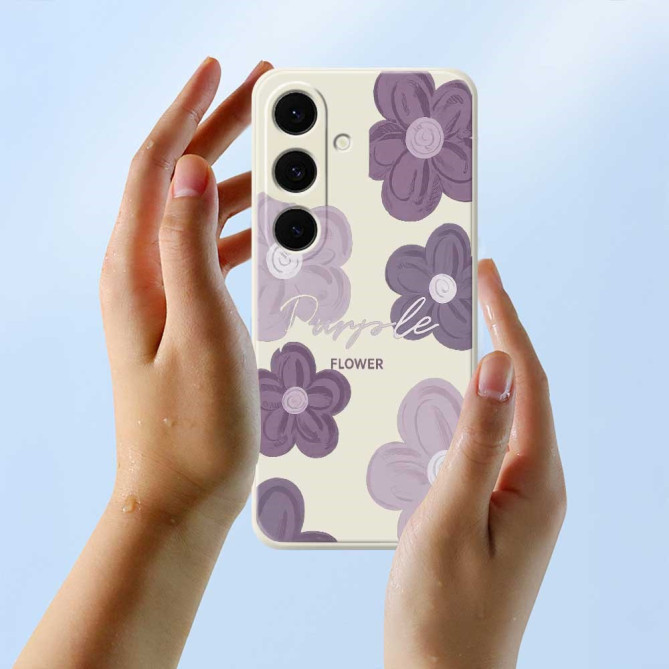 Coque Samsung Galaxy A37 Fleur Violette Violet