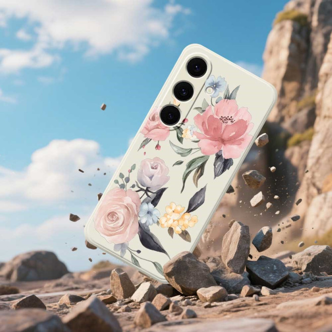 Coque Samsung Galaxy A37 Fleurs Beige ALBA