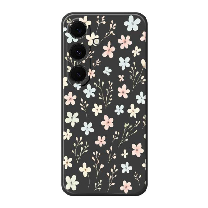 Coque Samsung Galaxy A37 Branche Fleurie Noir