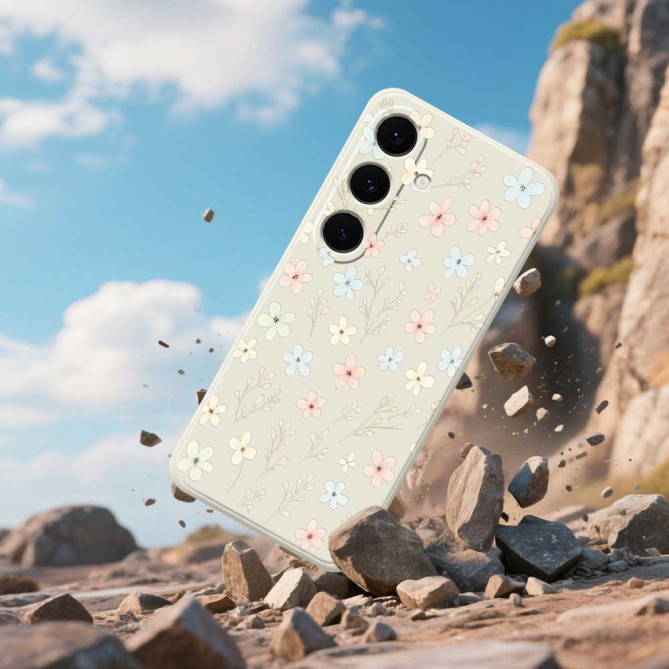 Coque Samsung Galaxy A37 Branche Fleurie Noir