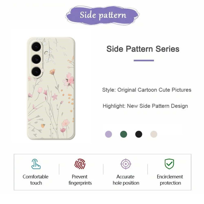 Coque Samsung Galaxy A37 Fleurs Vert BRIA