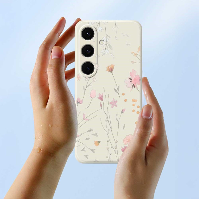 Coque Samsung Galaxy A37 Fleurs Beige BRIA