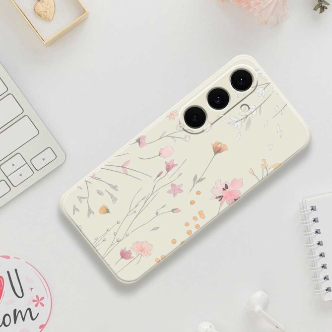 Coque Samsung Galaxy A37 Fleurs Beige BRIA