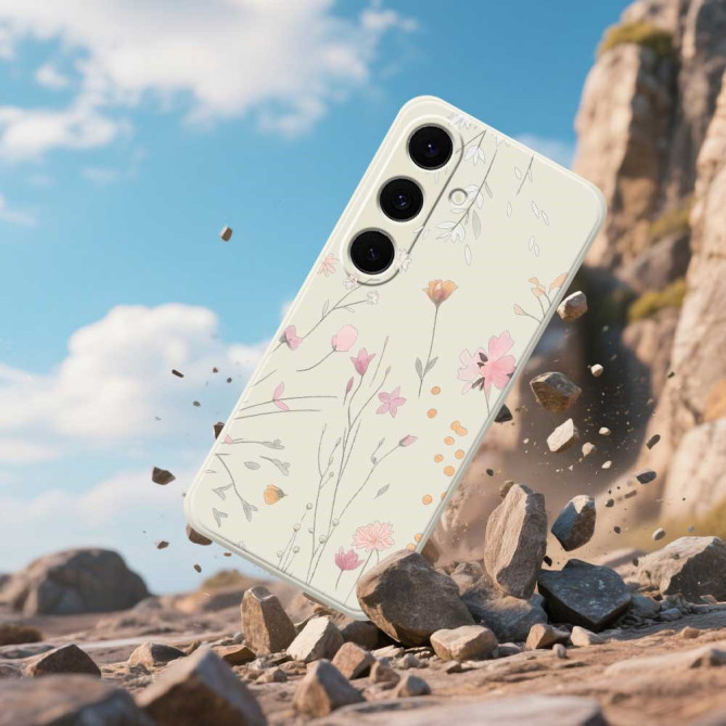 Coque Samsung Galaxy A37 Fleurs Beige BRIA