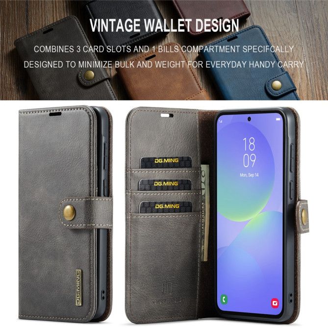 Housse Samsung Galaxy A37 DG.MING Simili Cuir avec Support