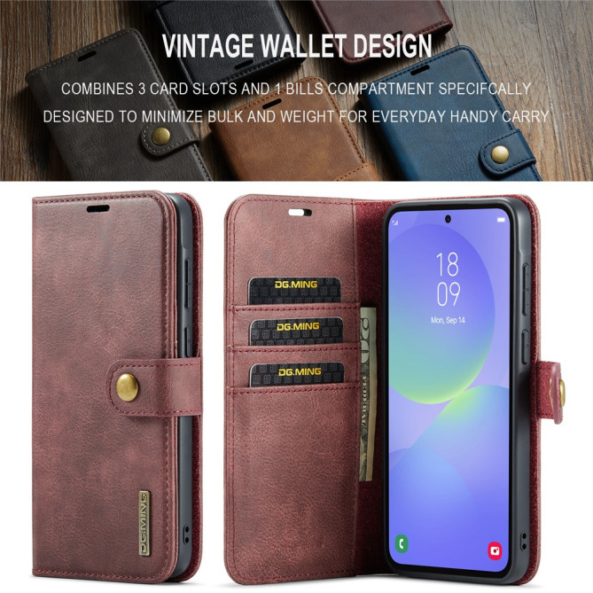 Housse Samsung Galaxy A37 DG.MING Simili Cuir avec Support