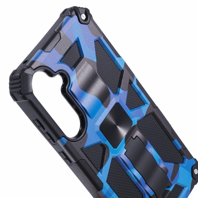 Coque Samsung Galaxy A37 Camouflage Blue avec Support