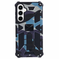 Coque Samsung Galaxy A37 TPU + PC avec Support Bleu Marine