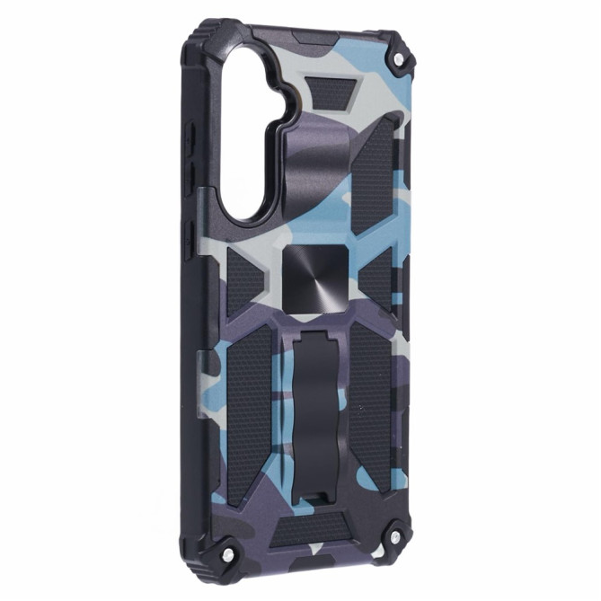 Coque Samsung Galaxy A37 TPU + PC avec Support Bleu Marine