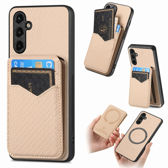 Coque Samsung Galaxy A37 Fibre de Carbone Détachable