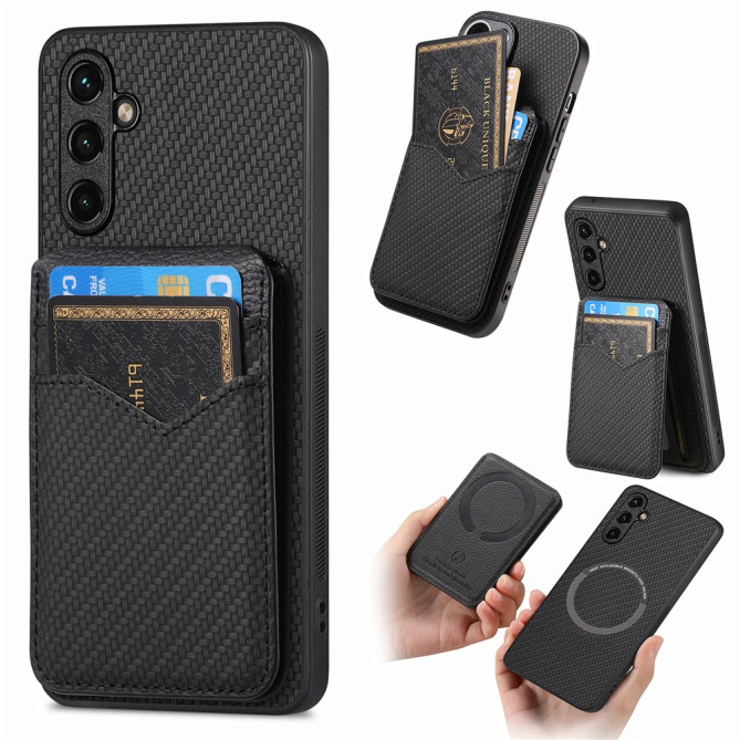 Coque Samsung Galaxy A37 Fibre de Carbone Détachable