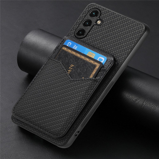 Coque Samsung Galaxy A37 Fibre de Carbone Détachable