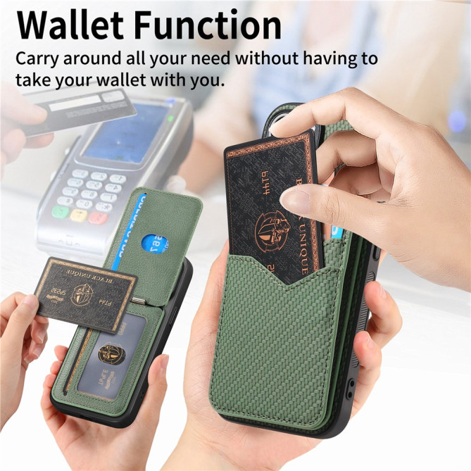 Coque Samsung Galaxy A37 Fibre de Carbone Détachable